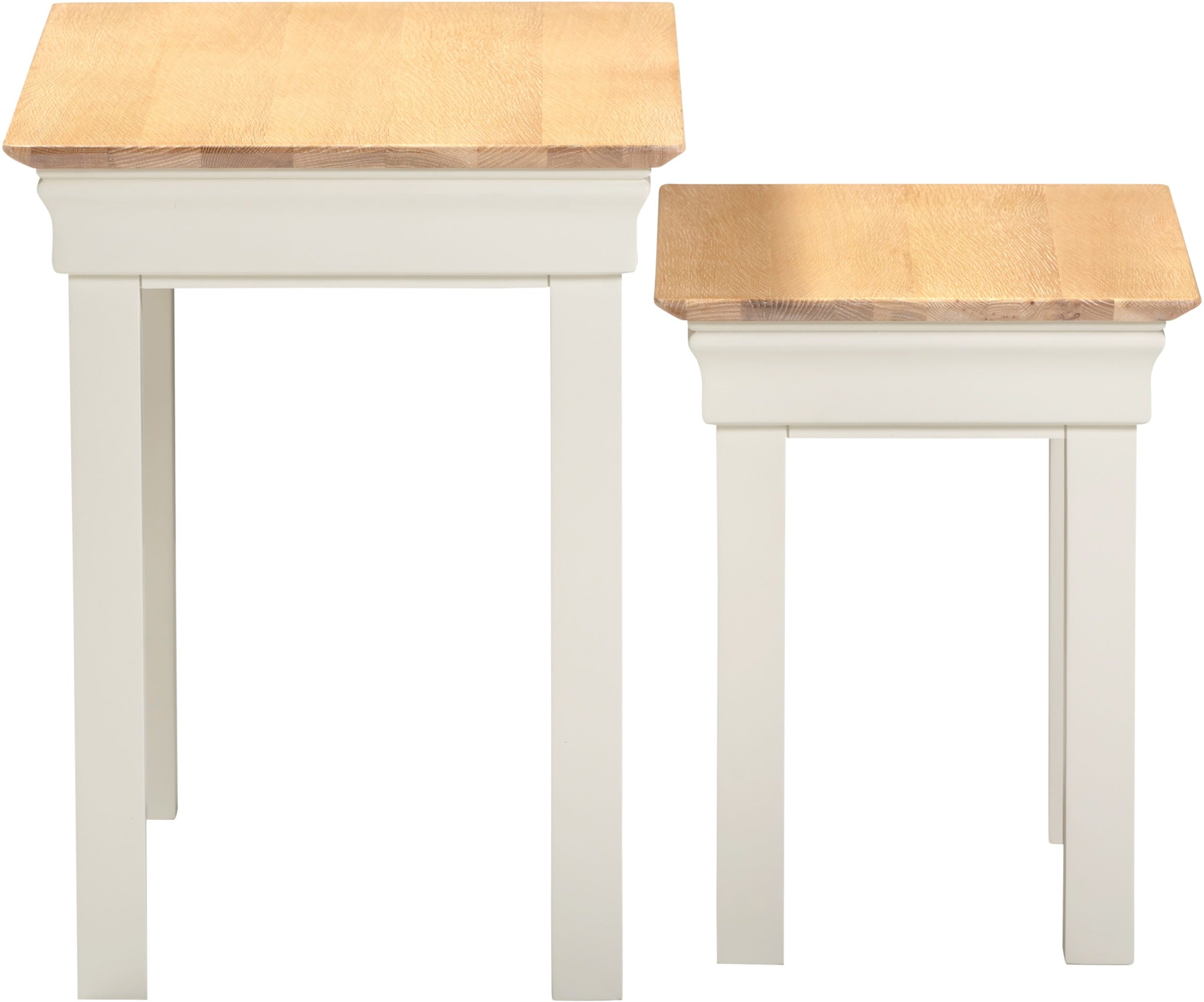 Bordeaux Nest Of 2 Tables - Ivory/Oak