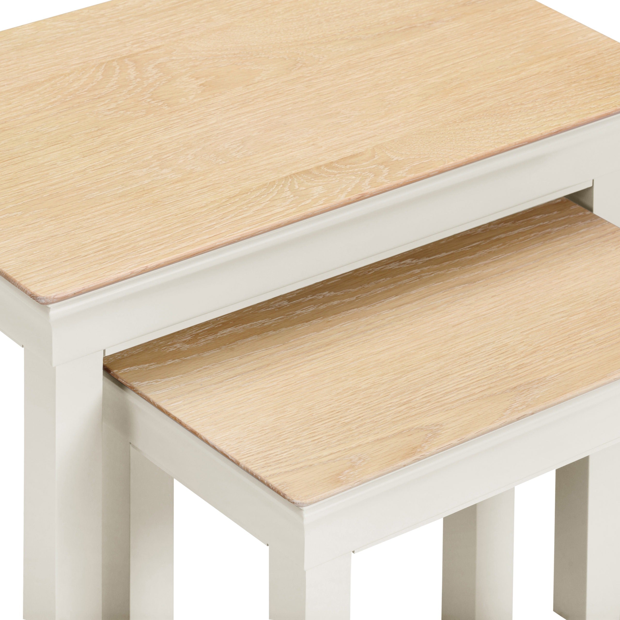 Bordeaux Nest Of 2 Tables - Ivory/Oak