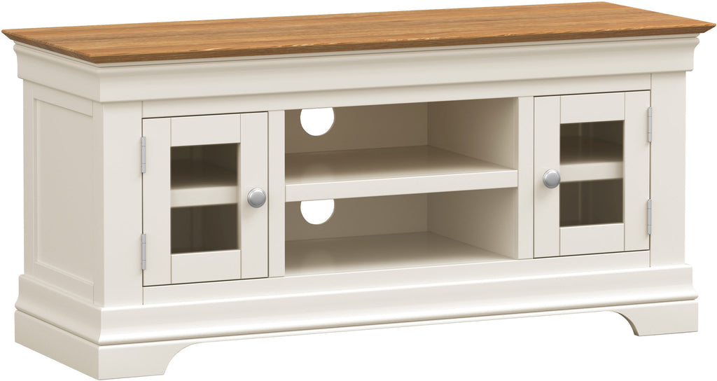 Bordeaux Small Tv Stand - Ivory/Oak