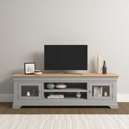 Bordeaux Tv Stand - Pebble Grey/Oak