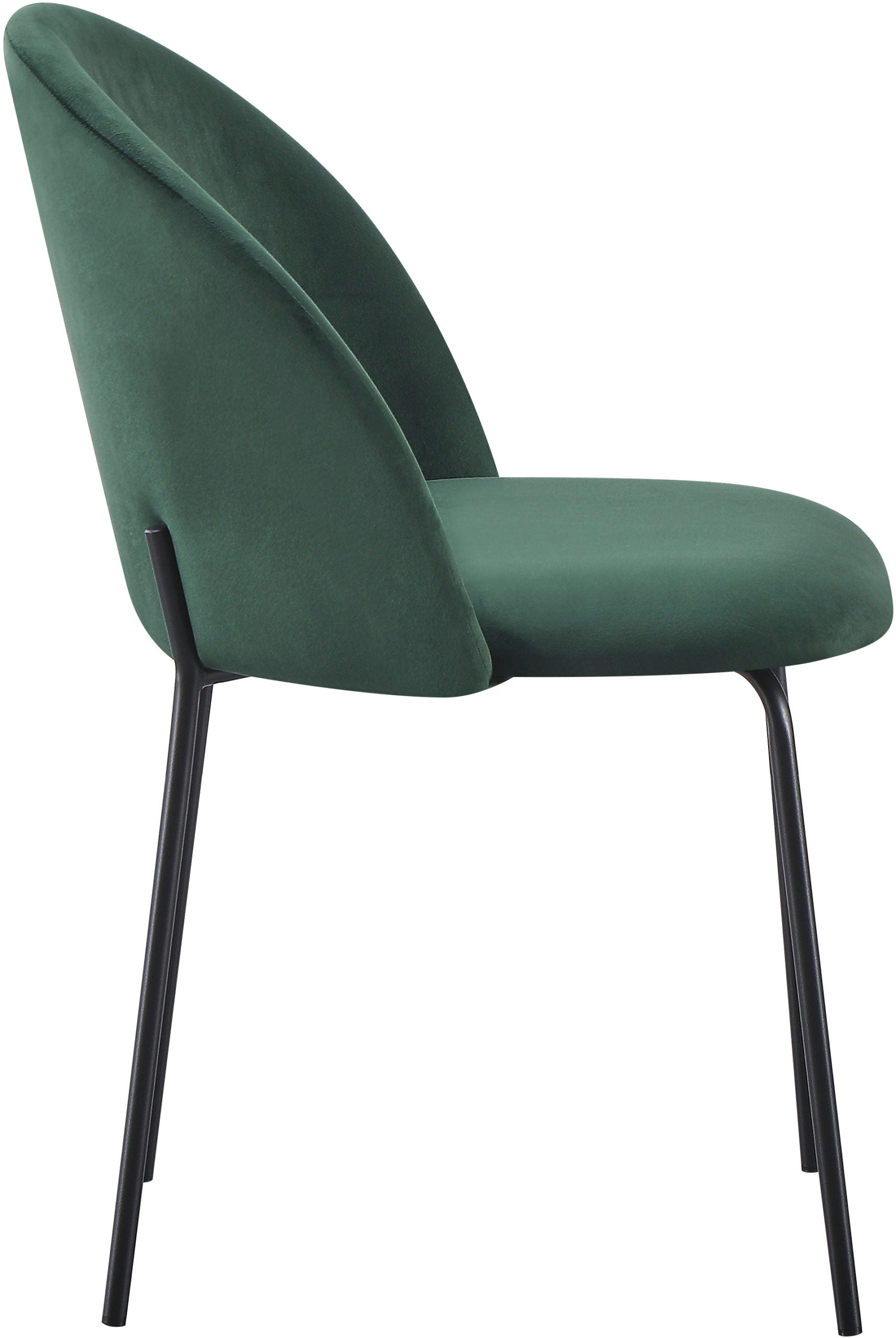 Boston Dining Chair (X4 Per Box) - Emerald Green Velvet