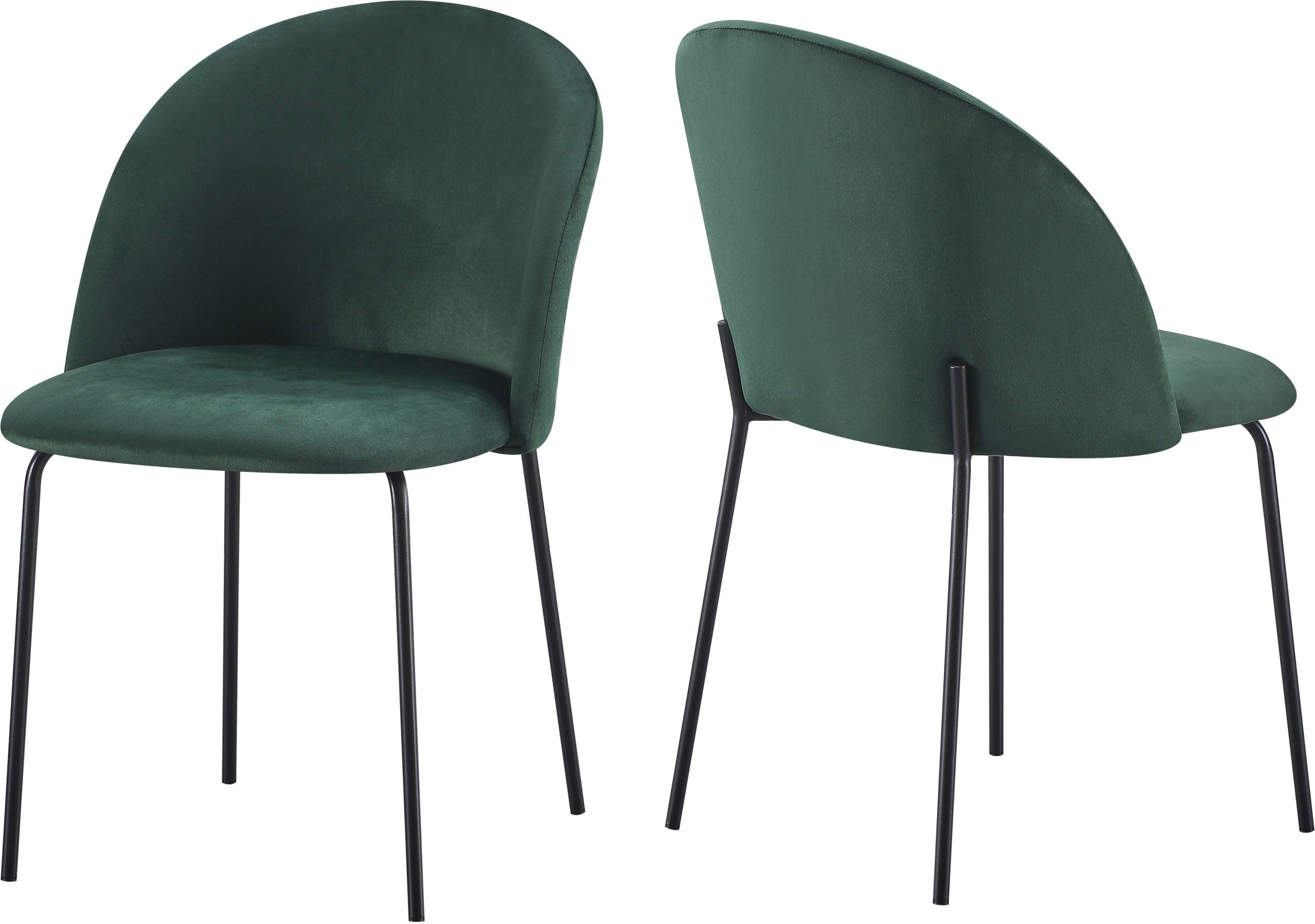 Boston Dining Chair (X4 Per Box) - Emerald Green Velvet