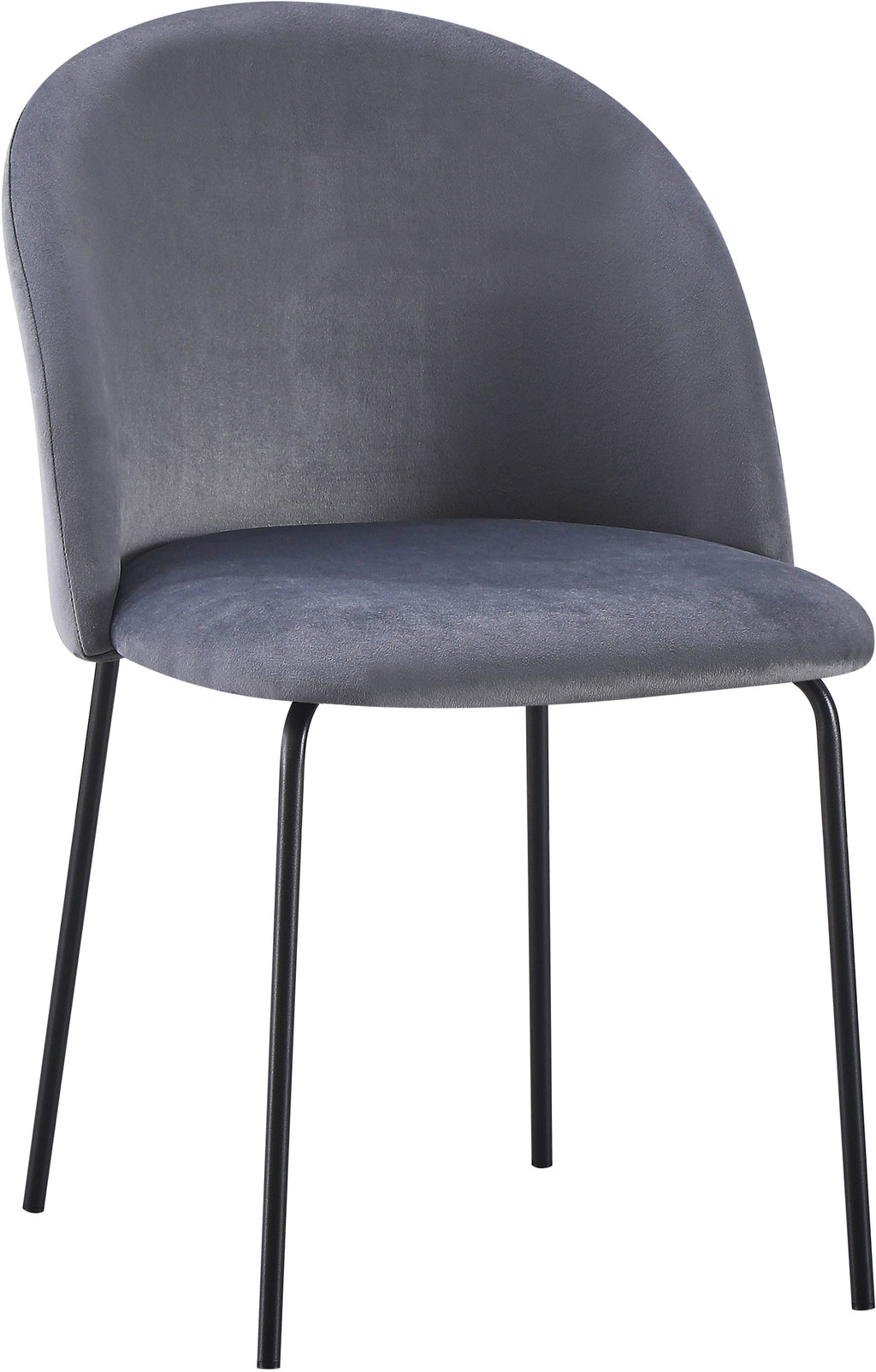 Boston Dining Chair (X4 Per Box) - Grey Velvet