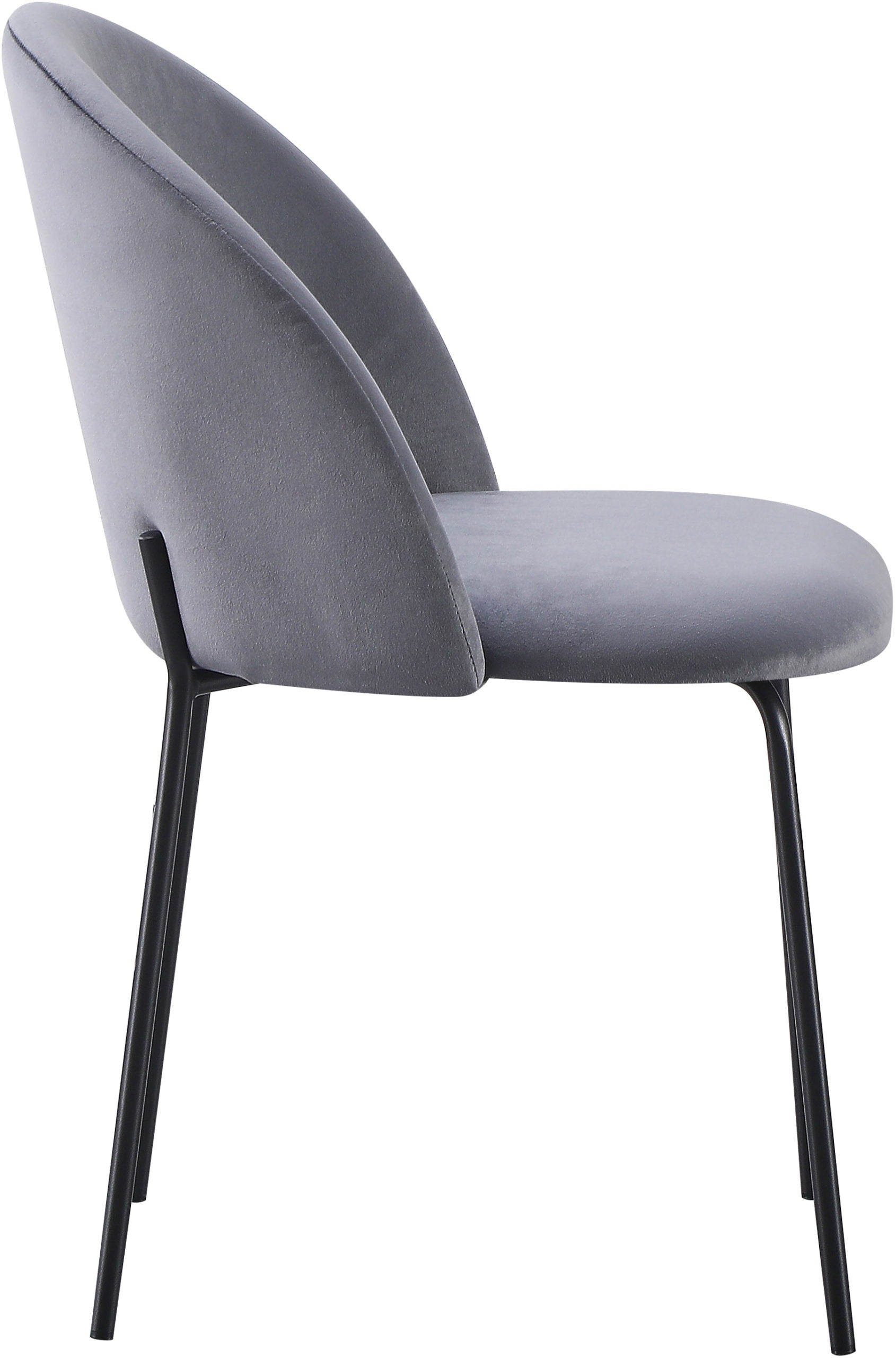 Boston Dining Chair (X4 Per Box) - Grey Velvet
