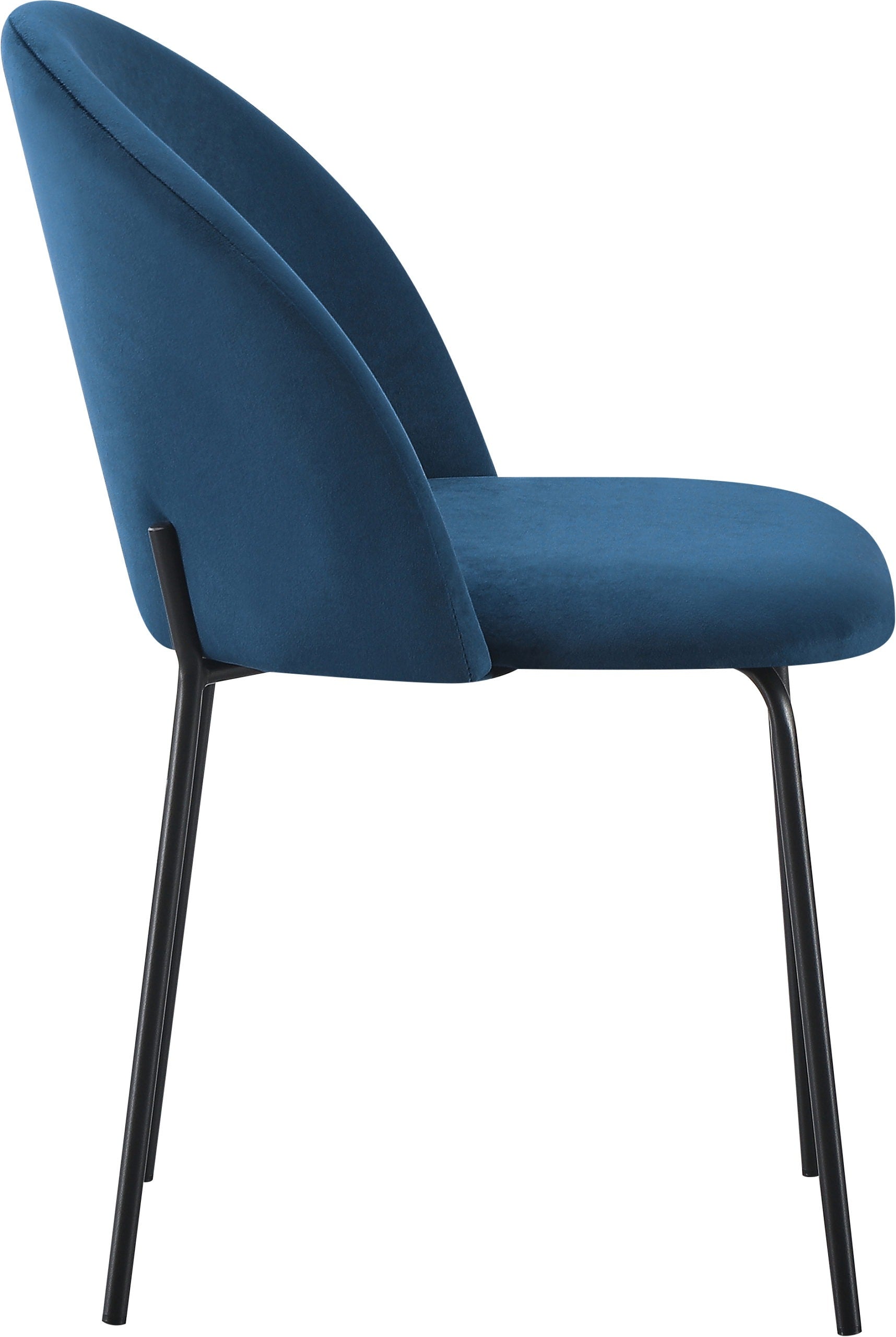 Boston Dining Chair (X4 Per Box) - Sapphire Blue Velvet