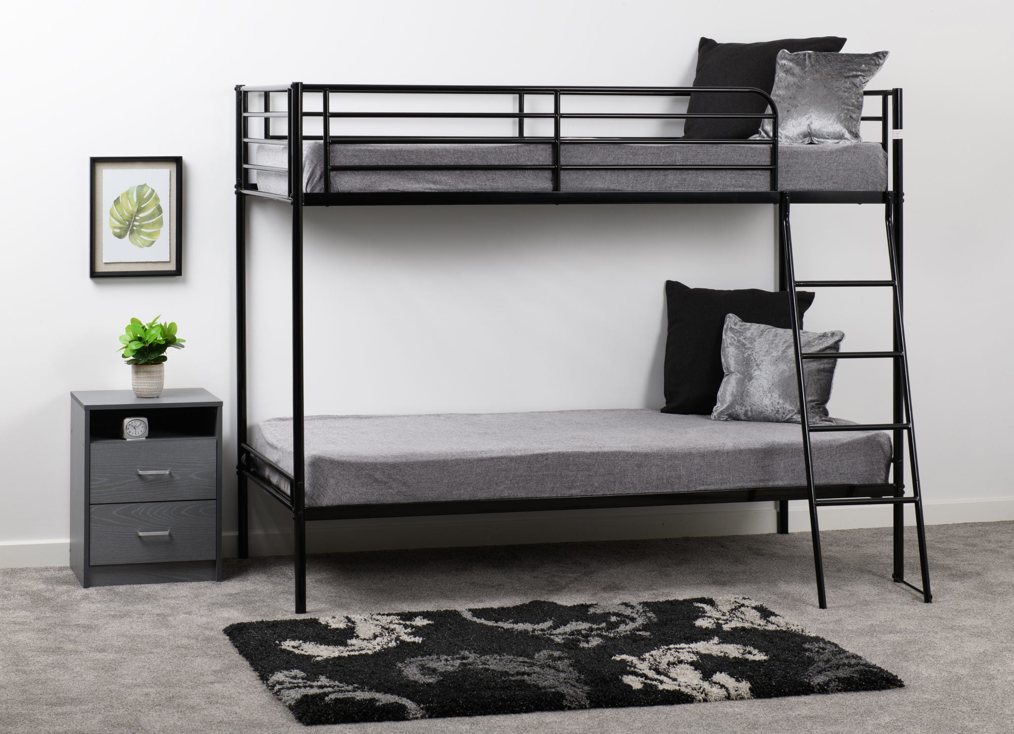 Brandon 3' Bunk Bed - Black