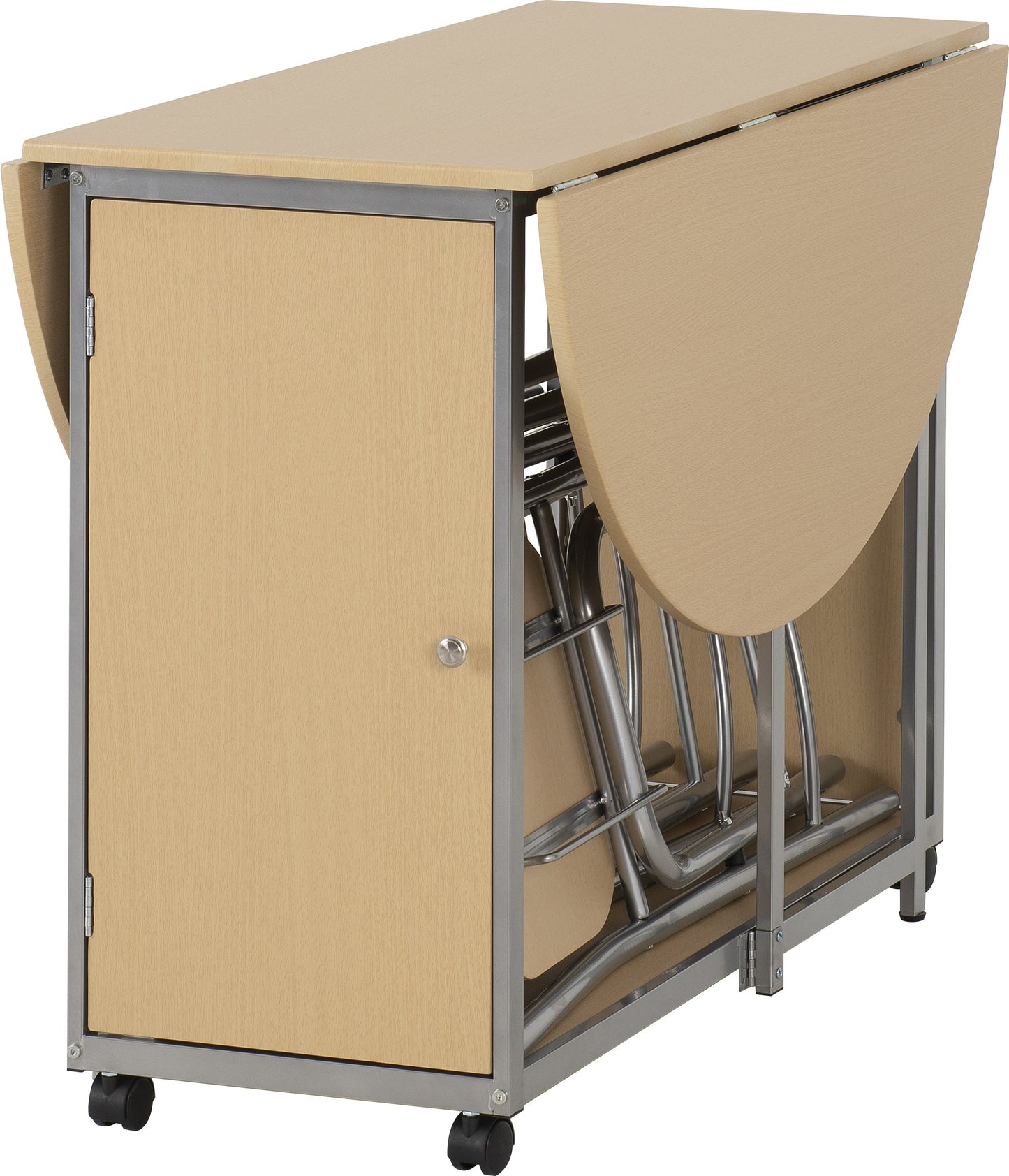 Budget Butterfly Dining Set - Beech/Silver