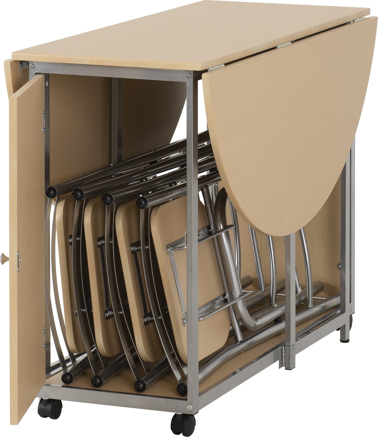 Budget Butterfly Dining Set - Beech/Silver