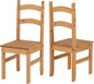 Budget Mexican Dining Chair (X2 Per Box) - Distressed Waxed Pine