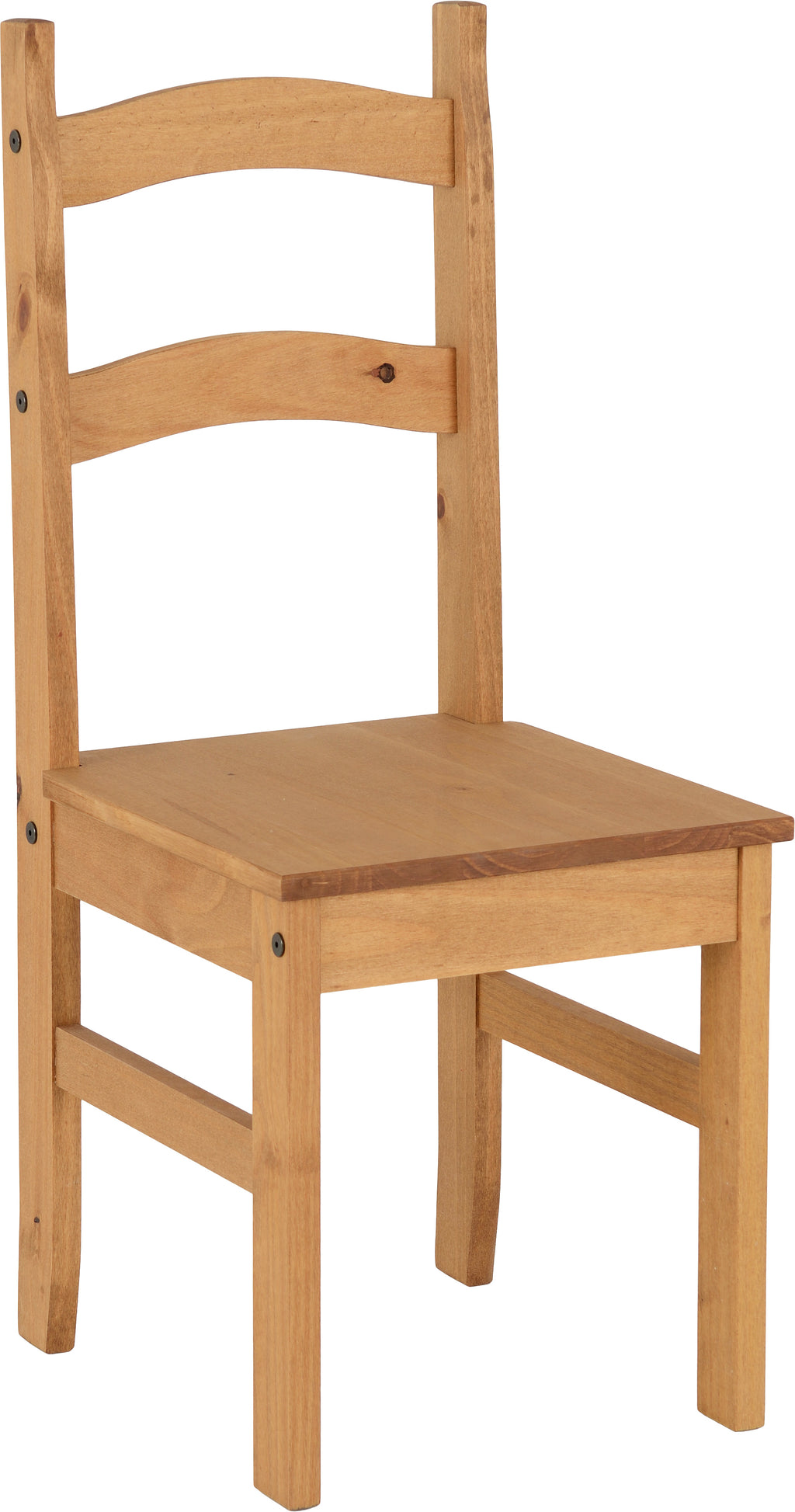 Budget Mexican Dining Chair (X2 Per Box) - Distressed Waxed Pine
