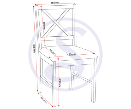 Balfour 1+4 Dining Set - White/Oak Effect/Grey Fabric