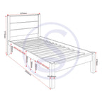 Barton 3' Bed - Waxed Pine