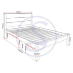 Barton 4'6" Bed - Waxed Pine