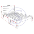 Barton 5' Bed - Waxed Pine