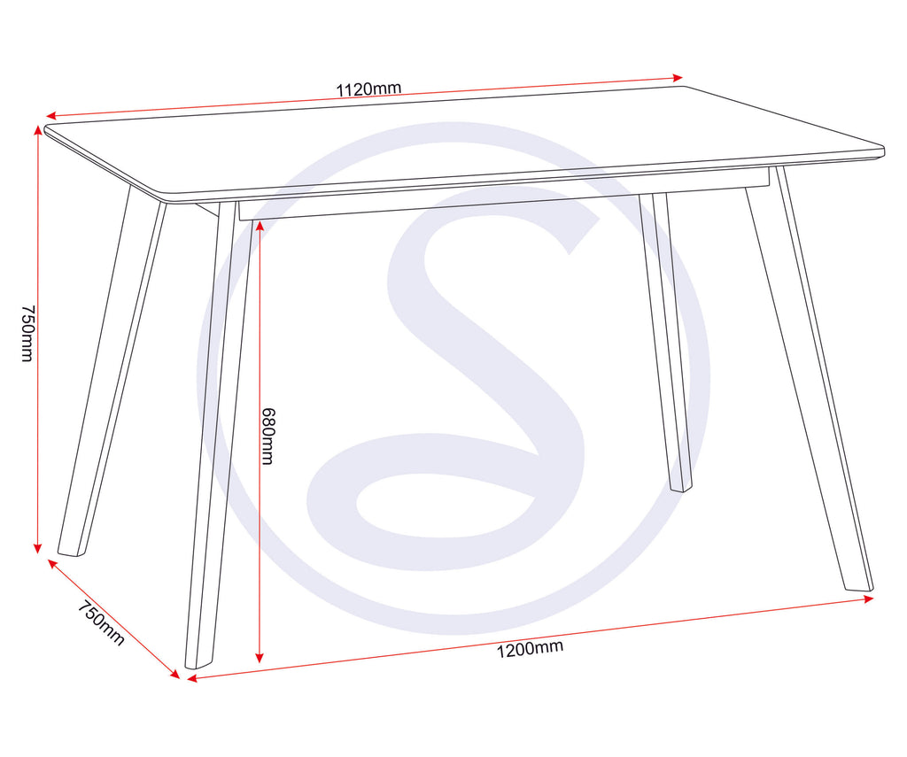 Bendal Dining Table - White/Beech
