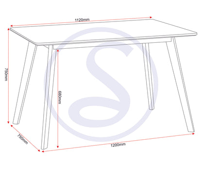 Bendal Dining Table - White/Beech