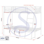 Brandon 3' Bunk Bed - White