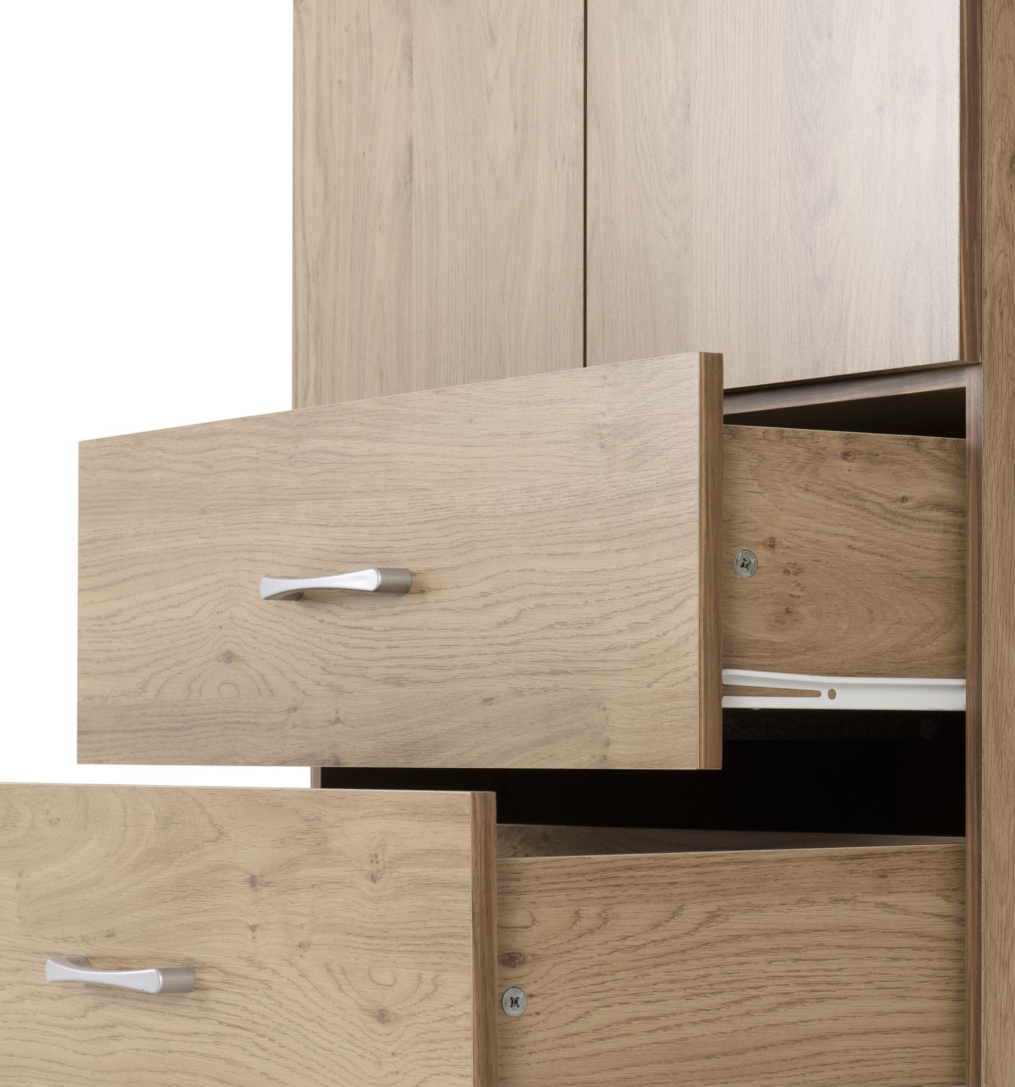 Charles 2 Door 2 Drawer Wardrobe - Oak Effect Veneer