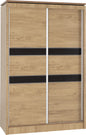 Charles 2 Door Slider Wardrobe - Oak Effect Veneer