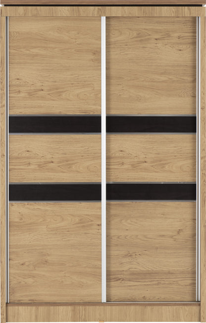 Charles 2 Door Slider Wardrobe - Oak Effect Veneer
