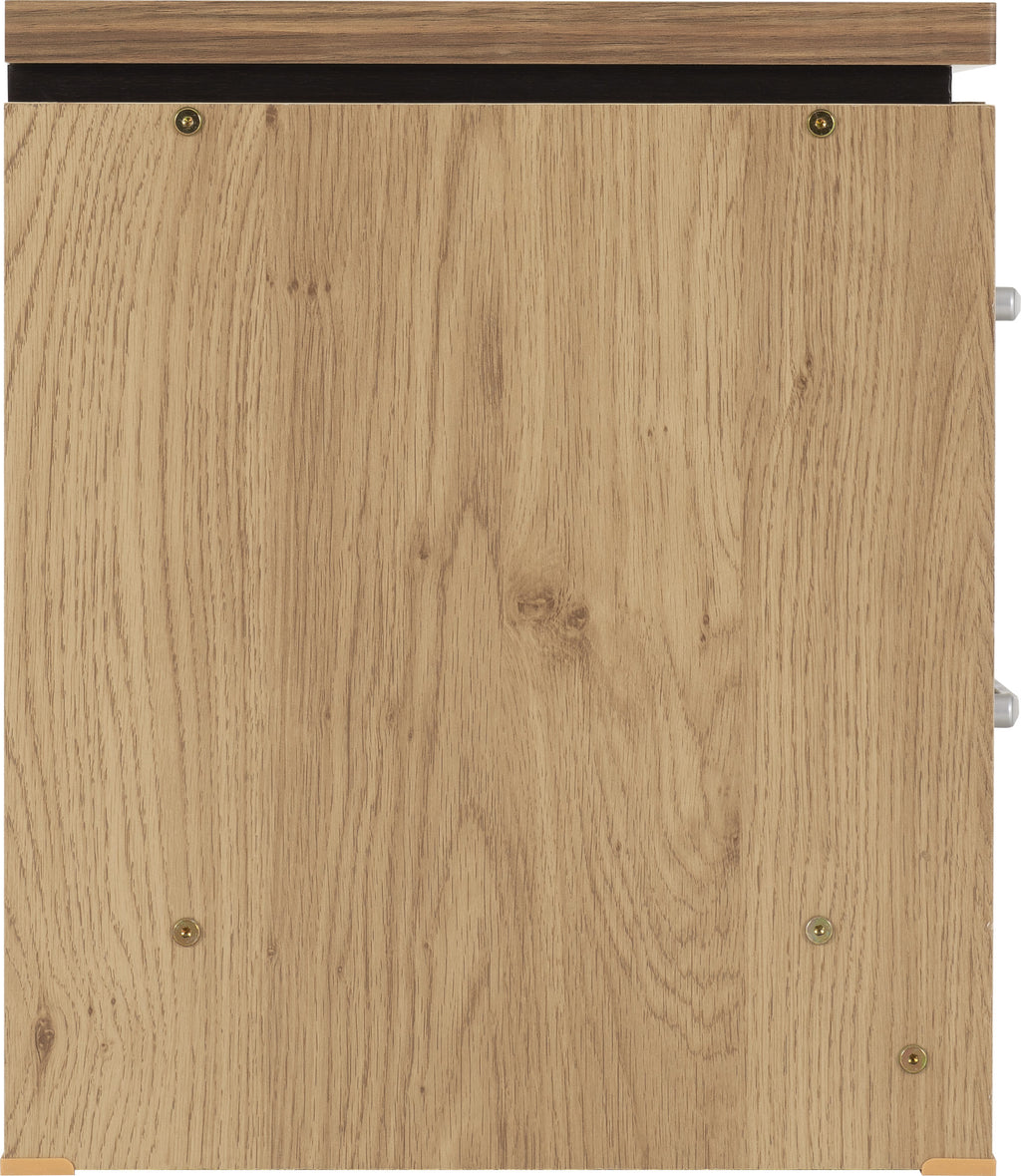 Charles 2 Drawer Bedside - Oak Effect Veneer
