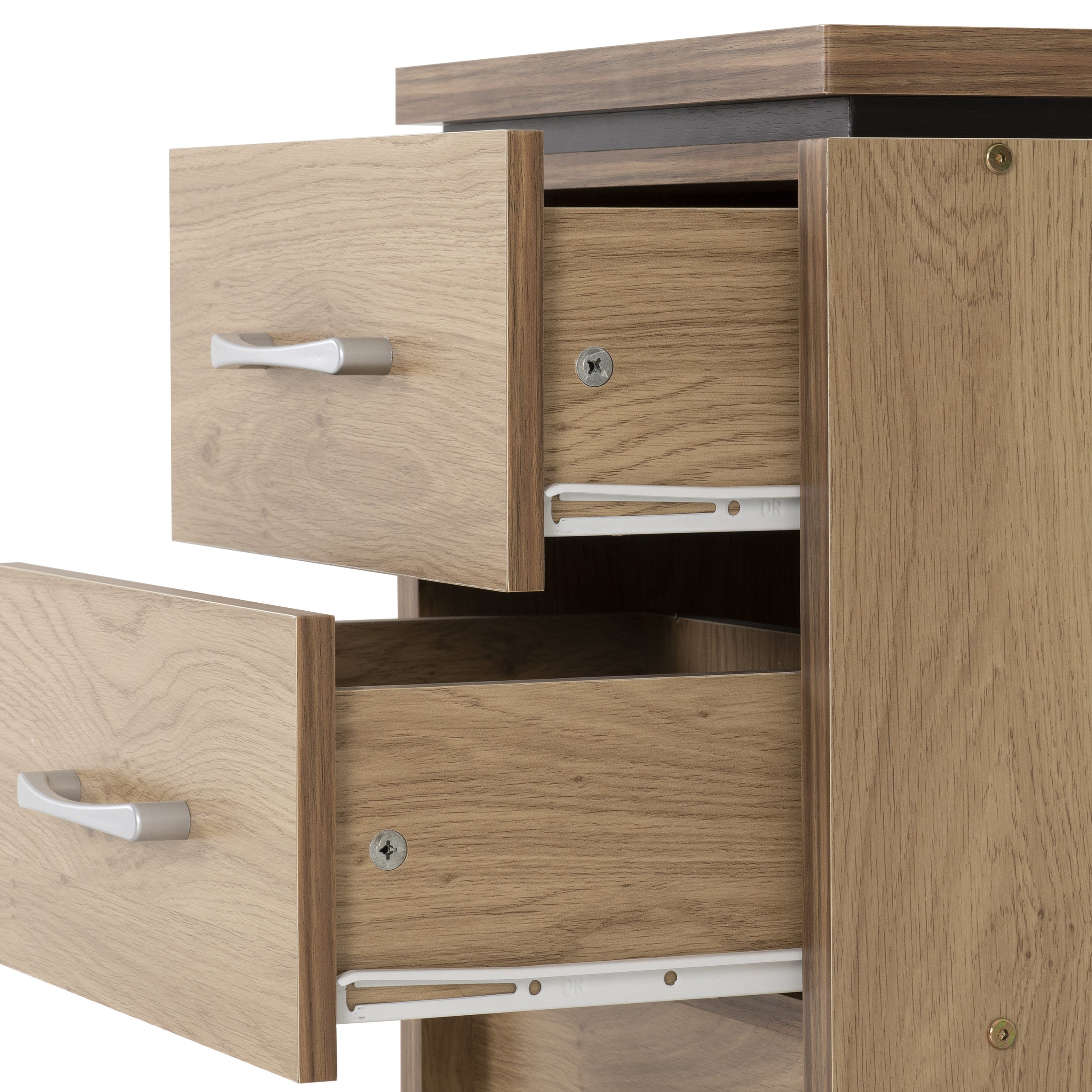 Charles 2 Drawer Bedside - Oak Effect Veneer
