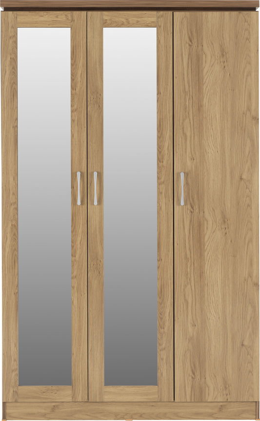Charles 3 Door All Hanging Wardrobe - Oak Effect Veneer