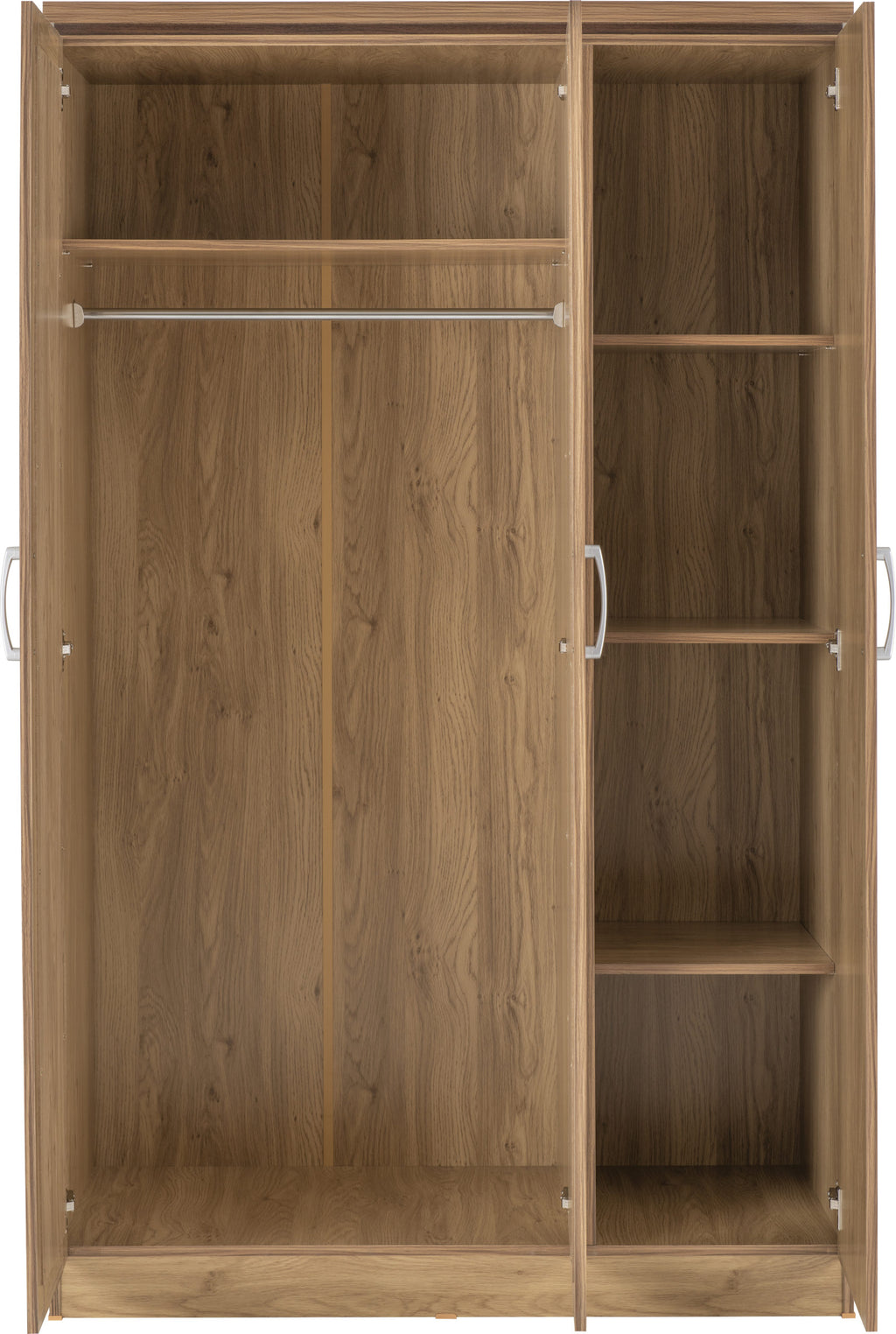 Charles 3 Door All Hanging Wardrobe - Oak Effect Veneer