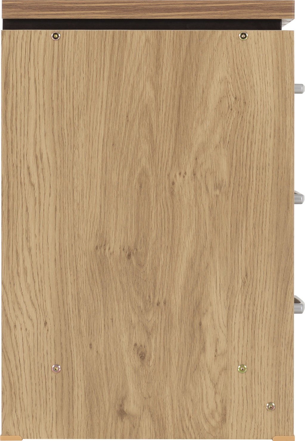 Charles 3 Drawer Bedside - Oak Effect Veneer