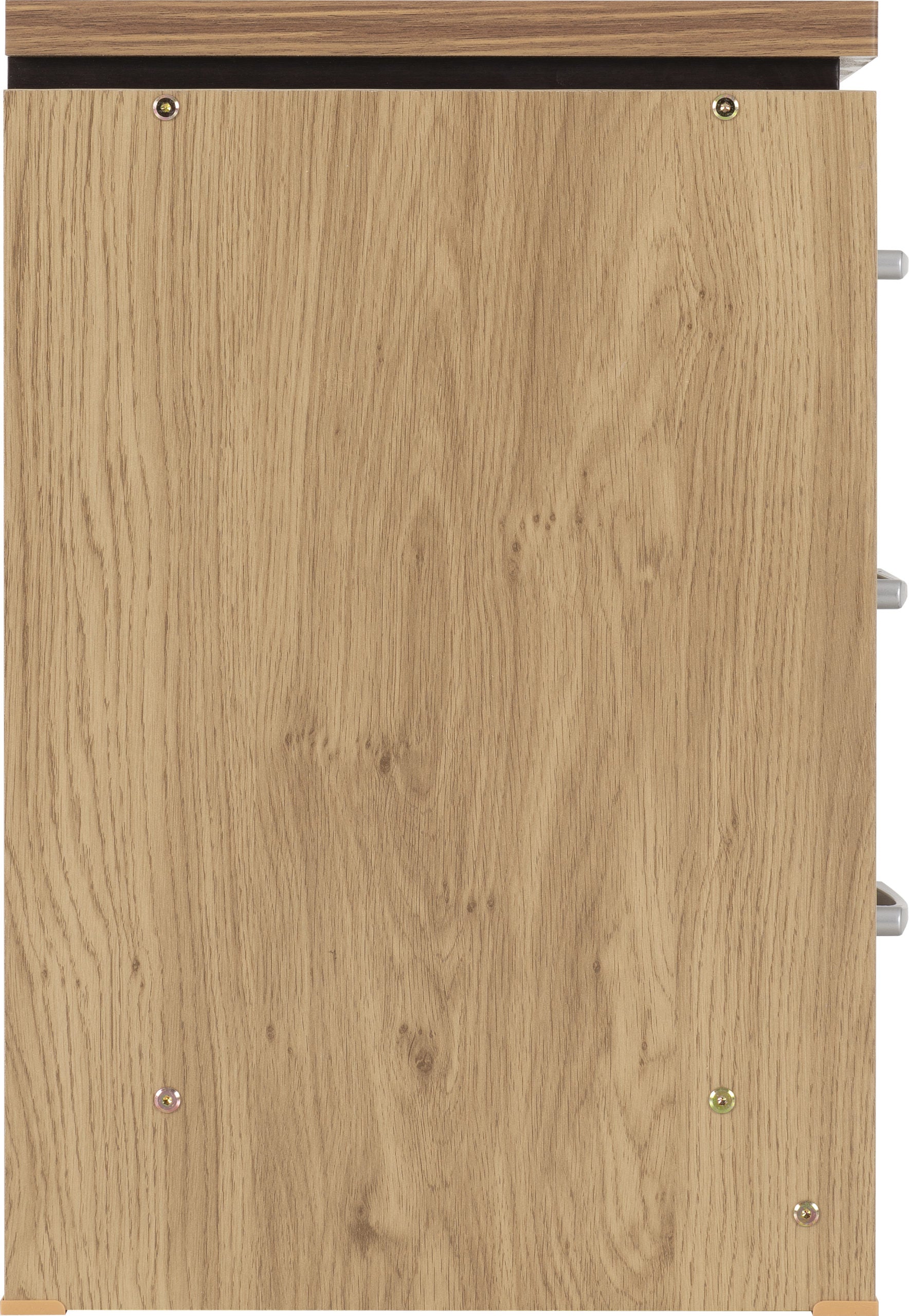 Charles 3 Drawer Bedside - Oak Effect Veneer