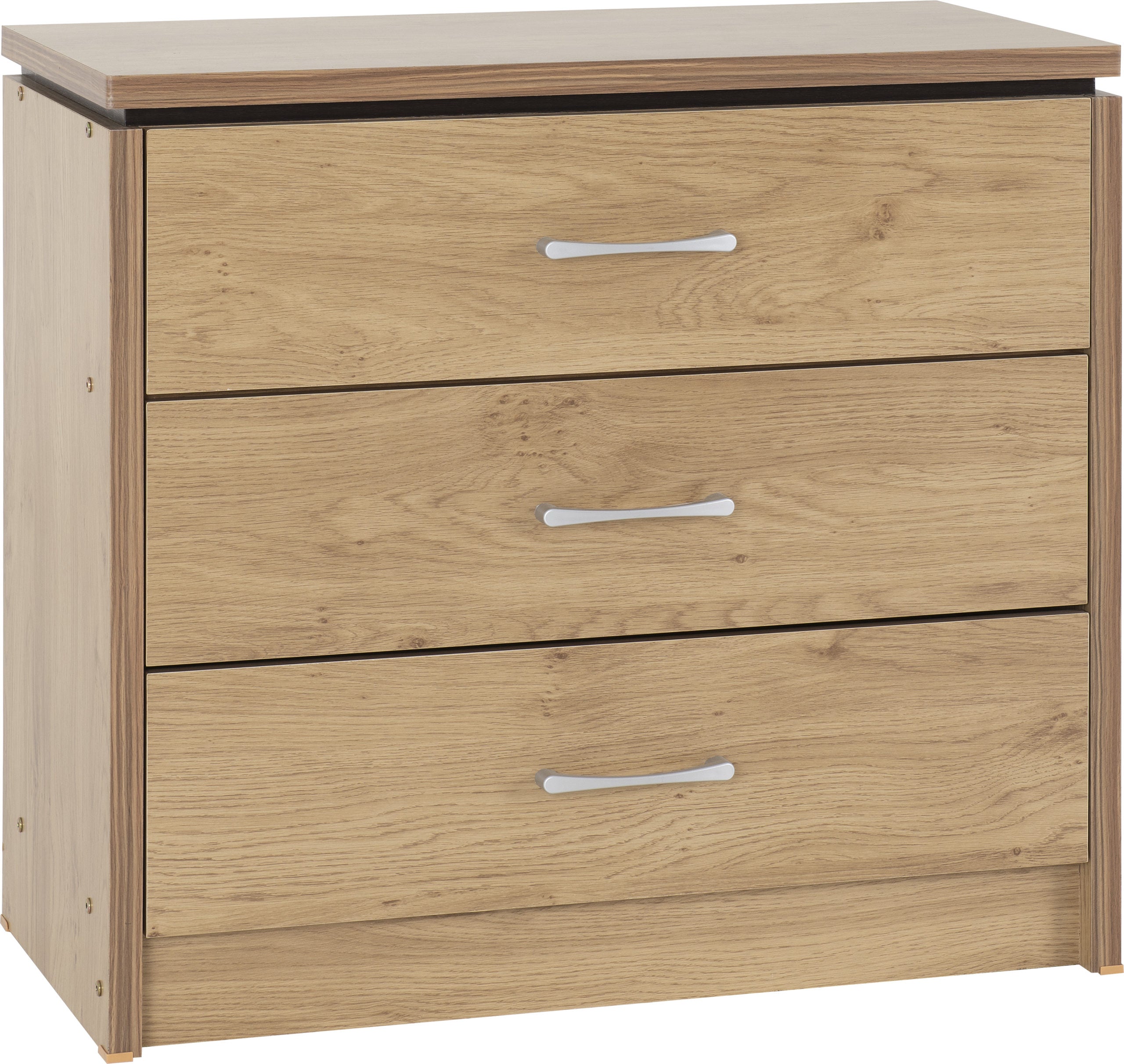 Charles 3 Drawer Chest - Oak Effect Veneer