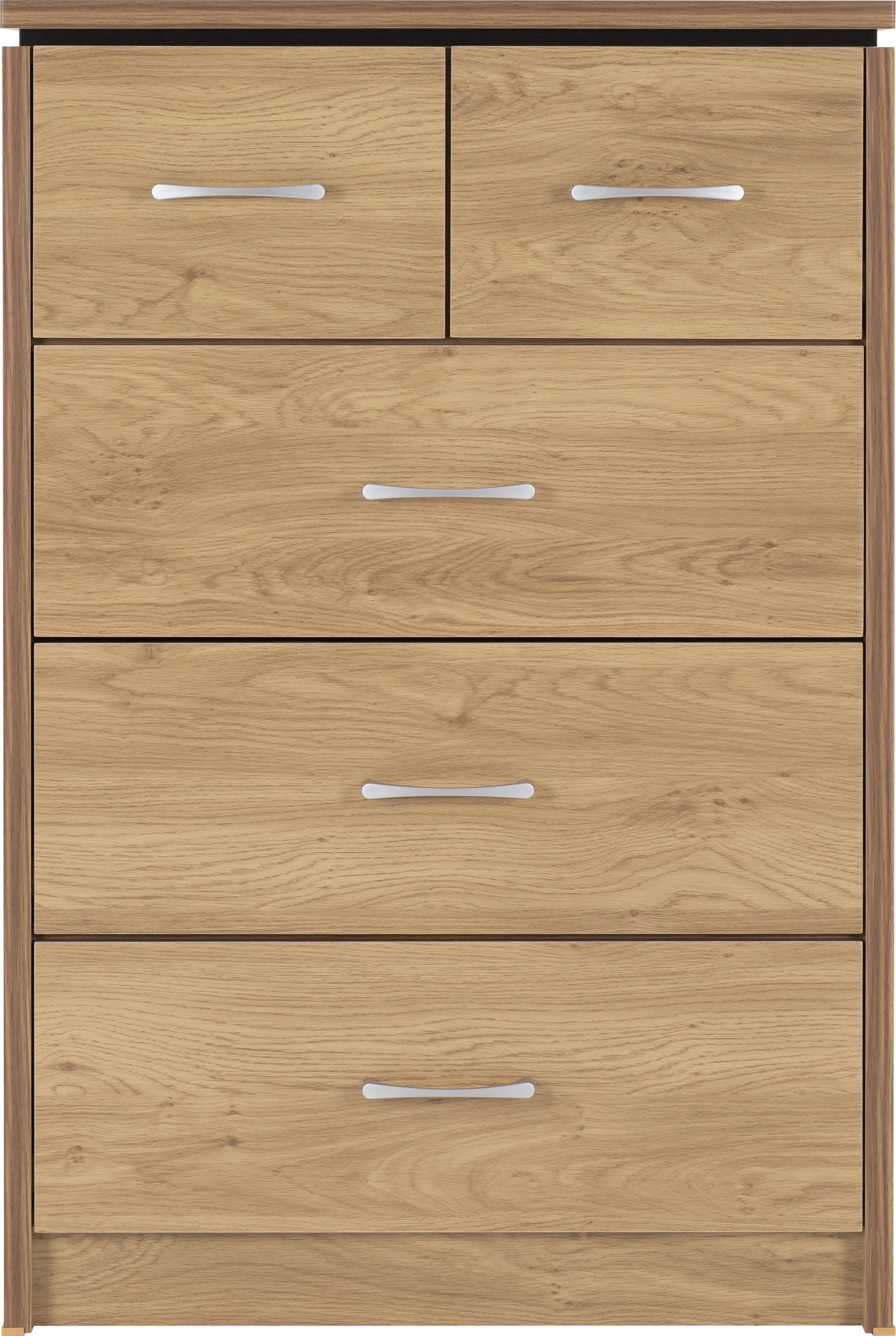 Charles 3+2 Drawer Chest - Oak Effect Veneer
