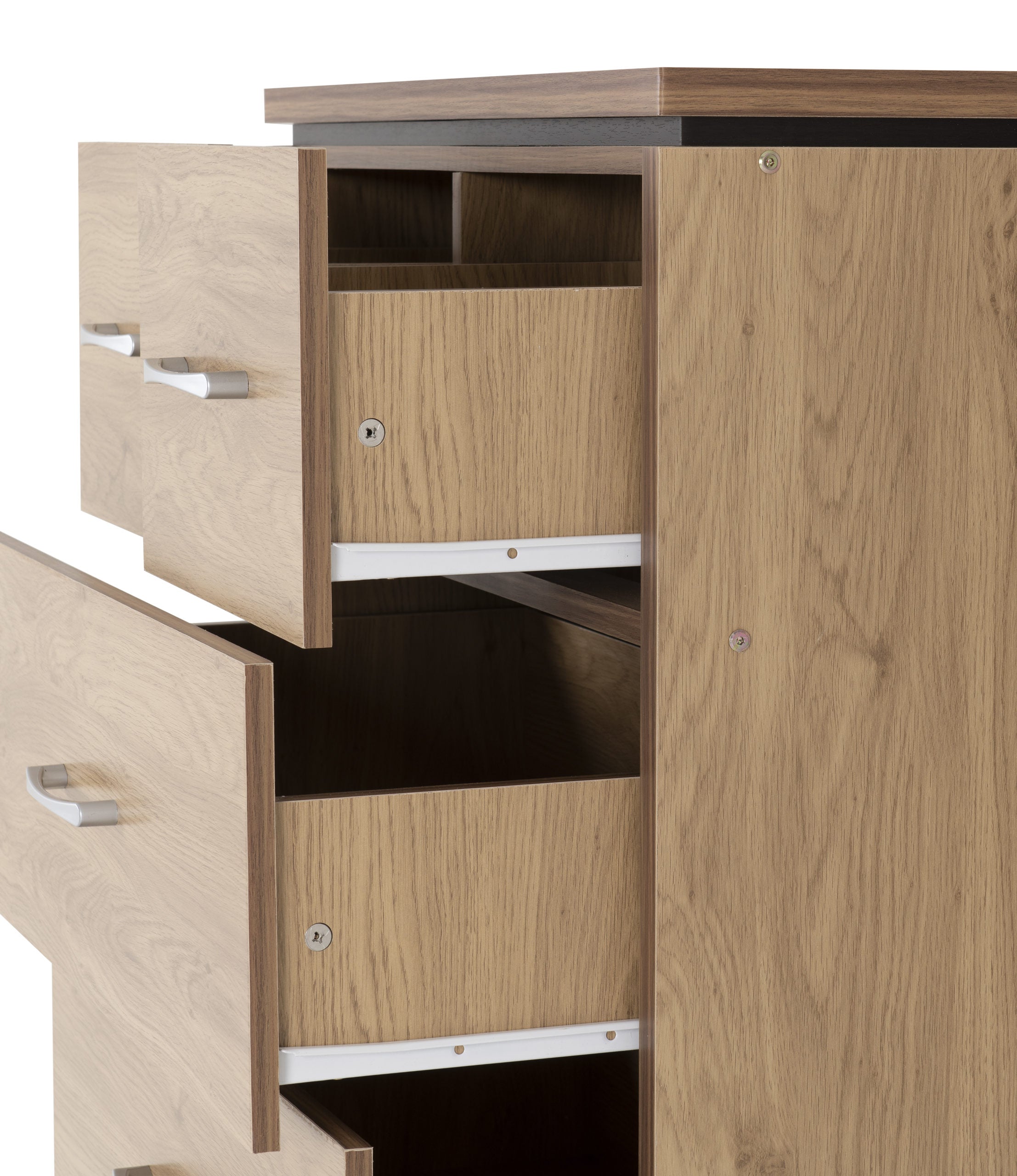 Charles 3+2 Drawer Chest - Oak Effect Veneer