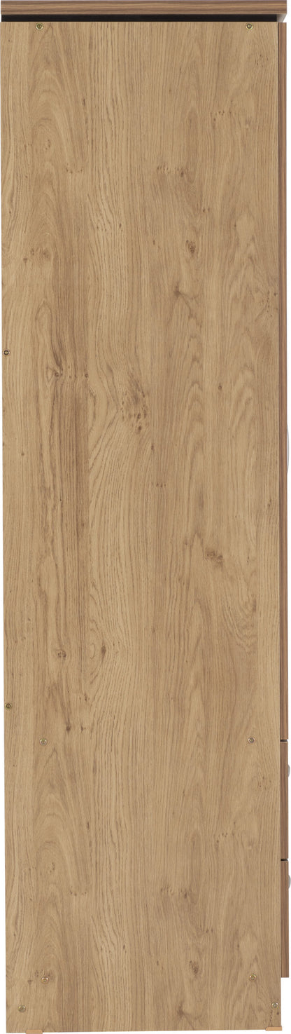 Charles 4 Door 2 Drawer Wardrobe - Oak Effect Veneer