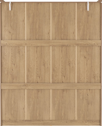 Charles 4 Door 2 Drawer Wardrobe - Oak Effect Veneer