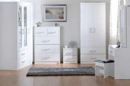 Charles 2 Drawer Bedside - White