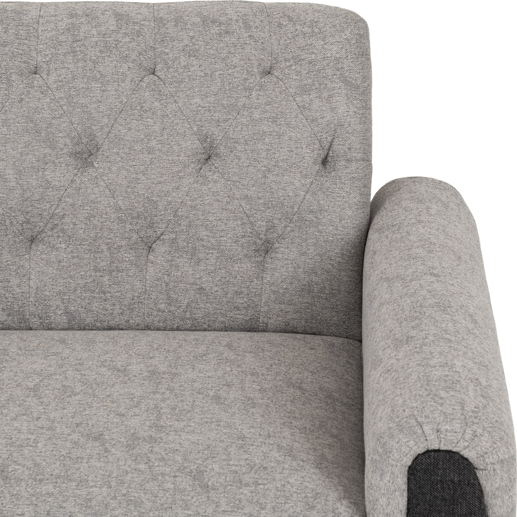 Chester 3+2 Suite - Light Grey Fabric