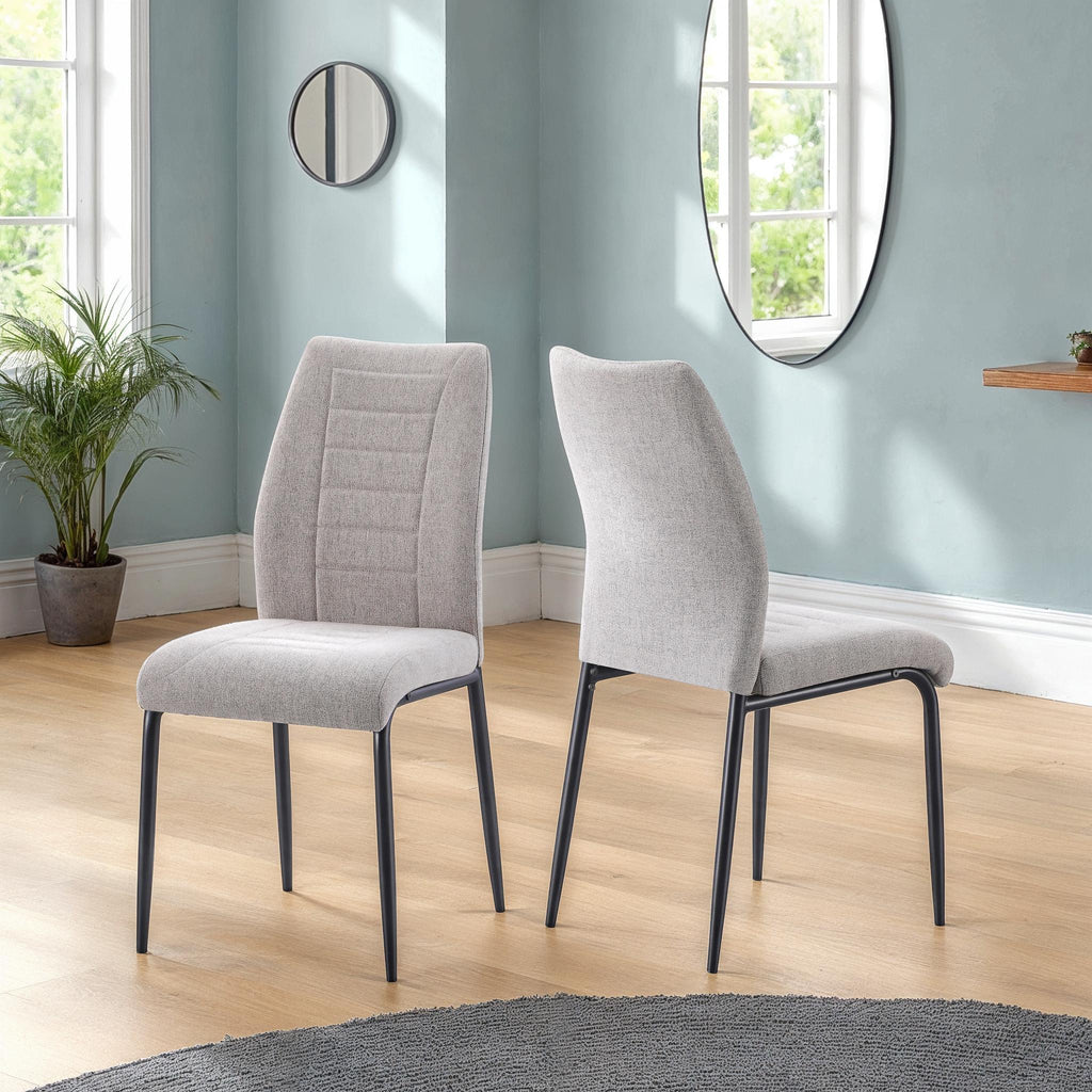 Chilton Dining Chair (X4 Per Box) - Grey Fabric