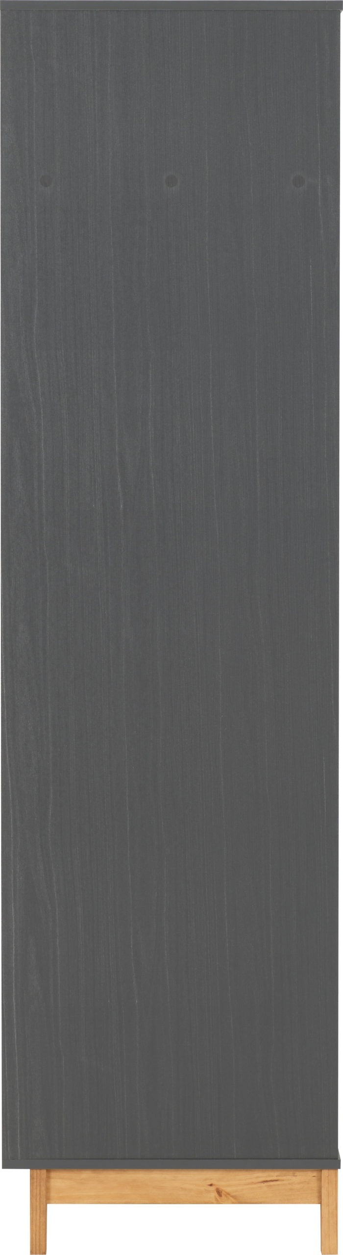 Cleveland 2 Door Wardrobe - White/Grey Metal Effect