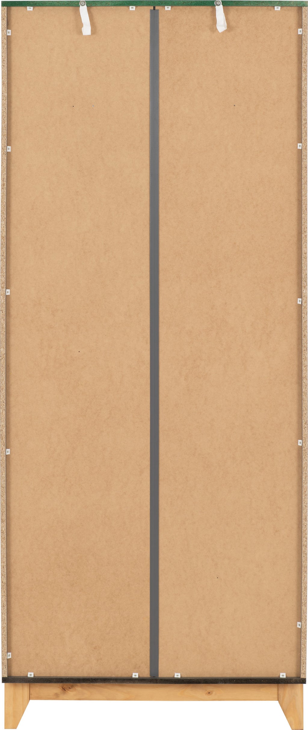 Cleveland 2 Door Wardrobe - White/Grey Metal Effect