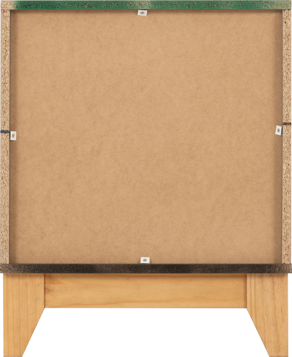 Cleveland 3 Drawer Bedside - White/Grey Metal Effect