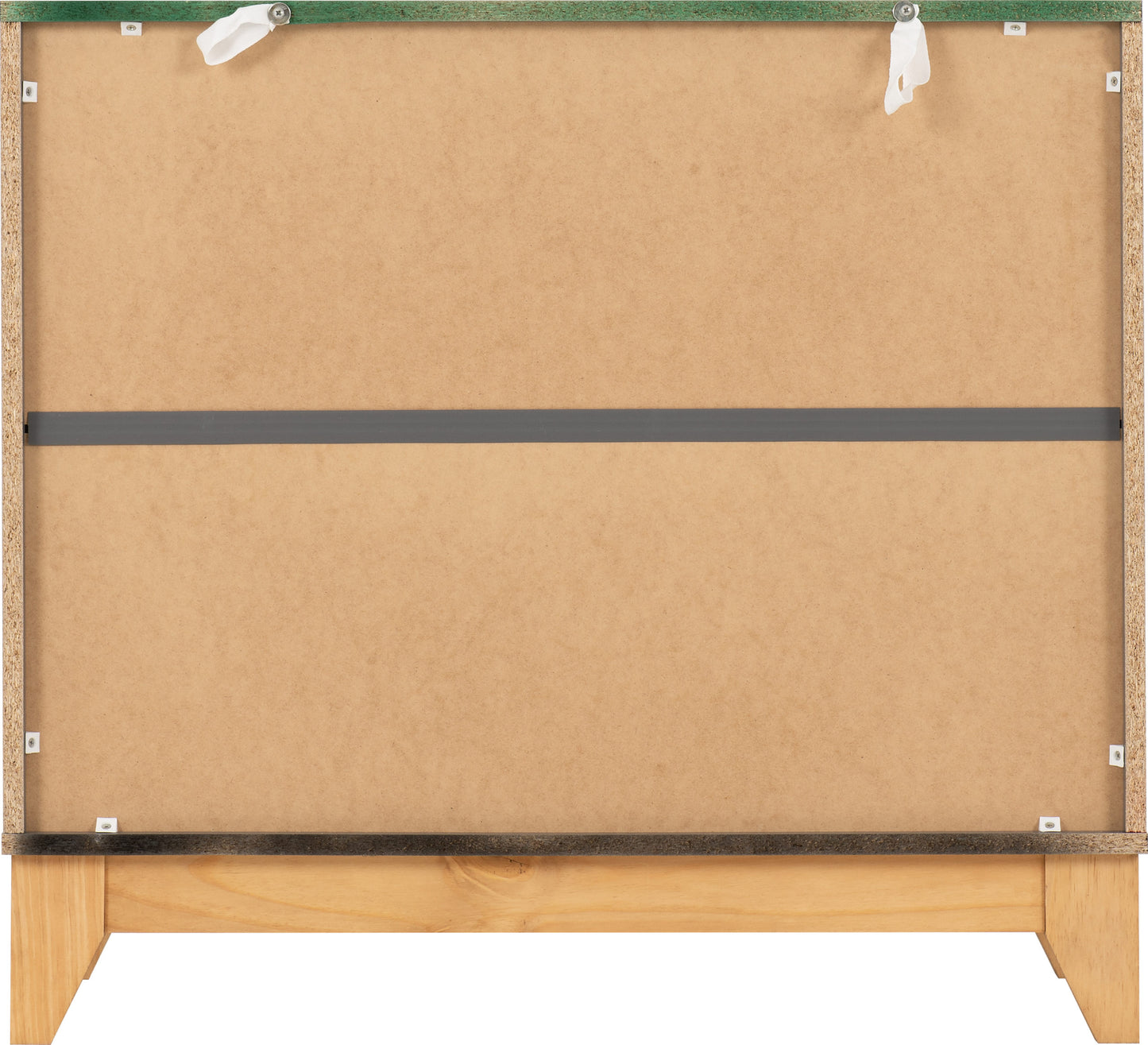 Cleveland 3 Drawer Chest - White/Grey Metal Effect