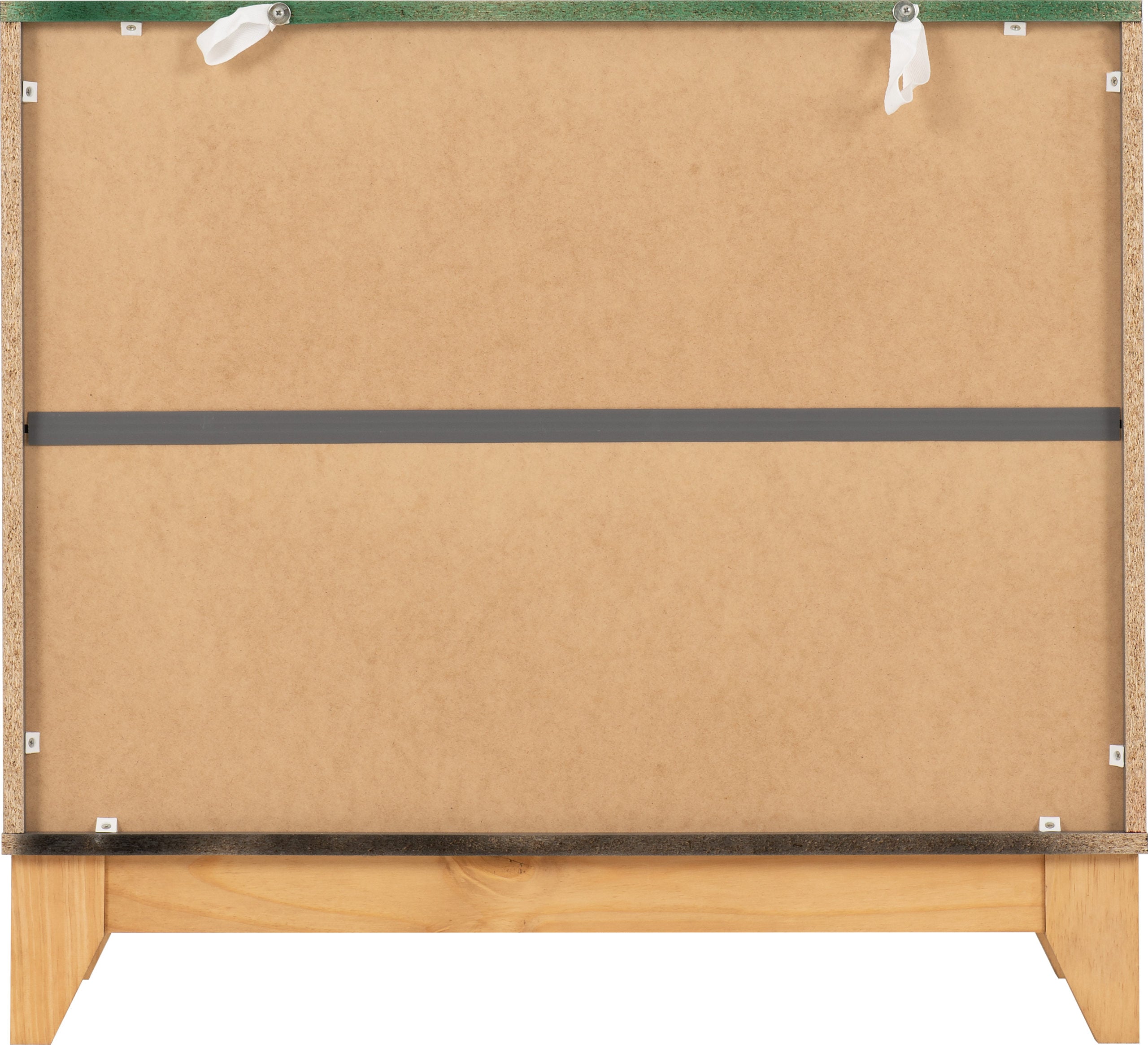 Cleveland 3 Drawer Chest - White/Grey Metal Effect