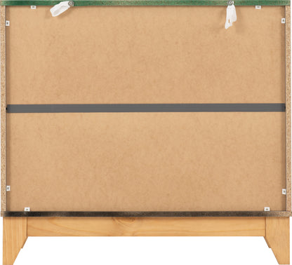 Cleveland 3 Drawer Chest - White/Grey Metal Effect