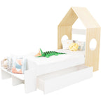 Cody 1 Drawer House Bed - White/Pine Effect