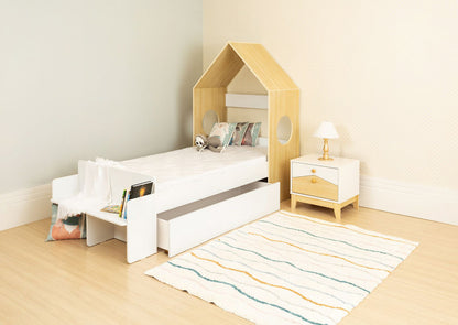 Cody 2 Drawer Bedside - White/Pine Effect