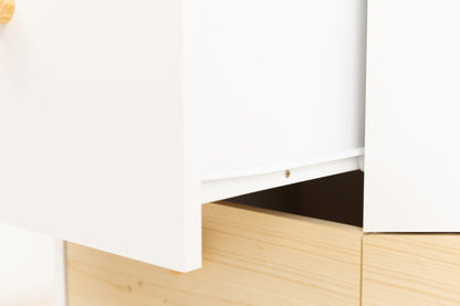 Cody 2 Door 4 Drawer Storage Unit - White/Pine Effect