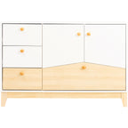 Cody 2 Door 4 Drawer Storage Unit - White/Pine Effect