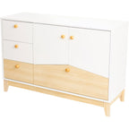 Cody 2 Door 4 Drawer Storage Unit - White/Pine Effect