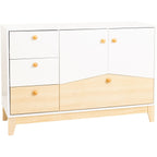 Cody 2 Door 4 Drawer Storage Unit - White/Pine Effect